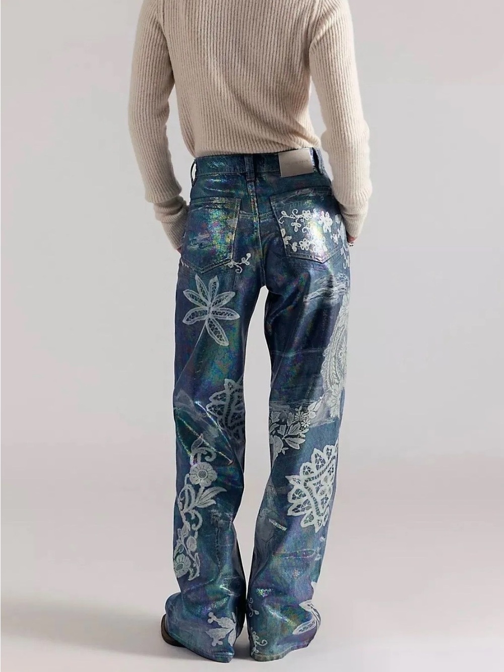 We The Free Tinsley Printed High-Rise Illusions Jeans Size 30 NWOT - Picture 2 of 6